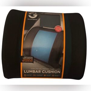 SmartGear Blue Lumbar Cushion - Cooling Gel Memory Foam Back Support